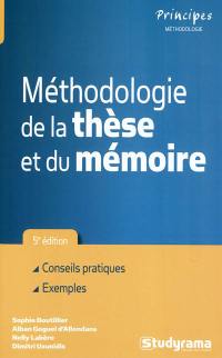 Méthodologie de la thèse et du mémoire