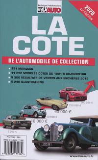 La cote de l'automobile de collection 2020