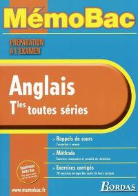 Anglais, terminales toutes séries : rappels de cours, méthode, sujets traités