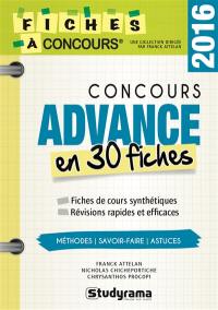 Concours Advance 2016 en 30 fiches : méthodes, savoir-faire et astuces