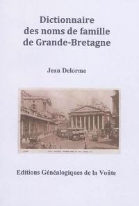 Dictionnaire des noms de famille de Grande-Bretagne