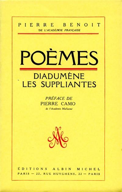 Poèmes. Les suppliantes. Diadumène