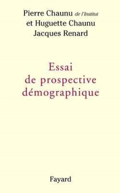 Essai de prospective démographique