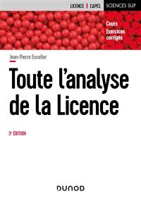 Toute l'analyse de la licence : cours, exercices corrigés