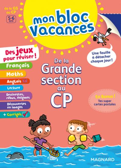 Mon bloc vacances : de la grande section au CP, 5-6 ans