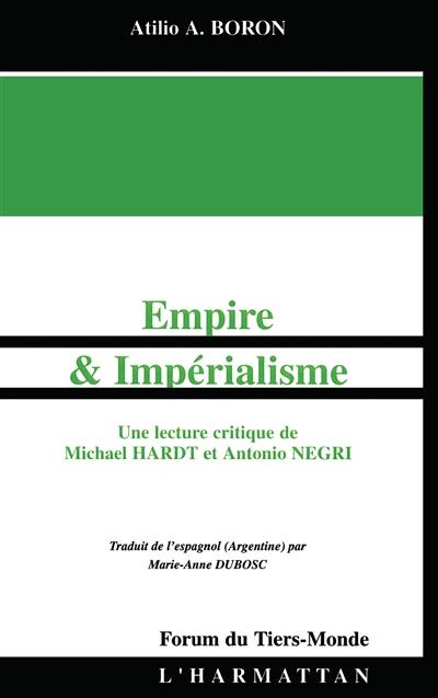 Empire et impérialisme : une lecture critique de Michael Hardt et Antonio Negri