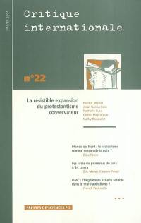 Critique internationale, n° 22. La résistible expansion du protestantisme conservateur