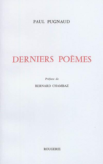 Derniers poèmes