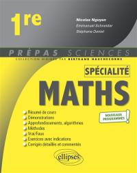 Spécialité maths 1re : nouveaux programmes