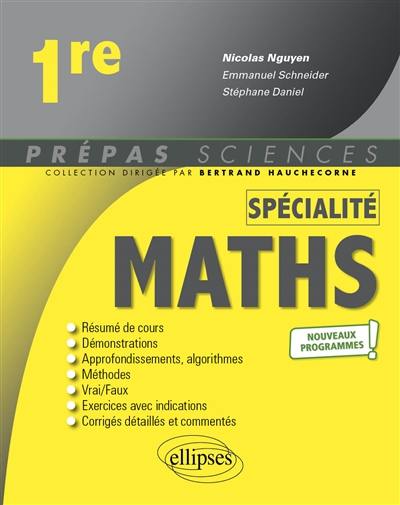 Spécialité maths 1re : nouveaux programmes