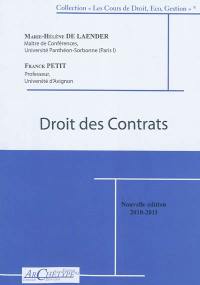 Droit des contrats : cours et exercices corrigés 2010-2011