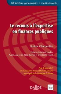 Le recours à l'expertise en finances publiques