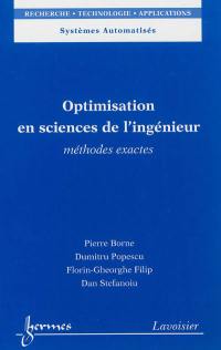 Optimisation en sciences de l'ingénieur : méthodes exactes