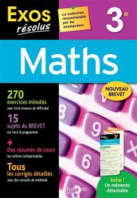 Maths 3e : nouveau brevet