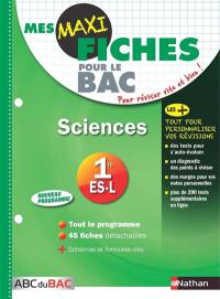 Sciences 1re, ES, L : nouveau programme