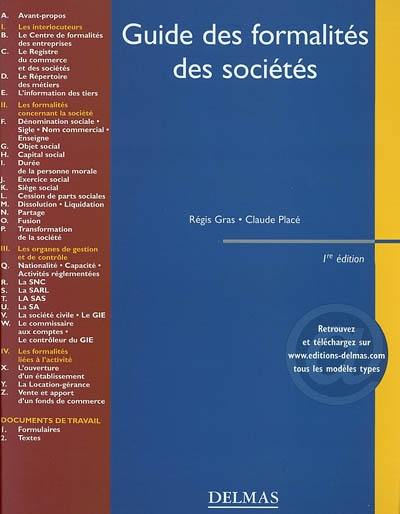 Guide des formalités des sociétés