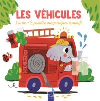 Les véhicules : 1 livre + 3 puzzles magnétiques évolutifs