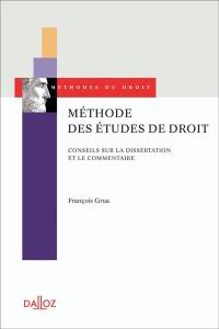 Méthode des études de droit : conseils sur la dissertation et le commentaire