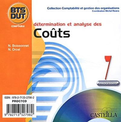 Processus 7 : détermination et analyse des coûts : fichiers étudiants, fichiers corrigés, fiches de communication