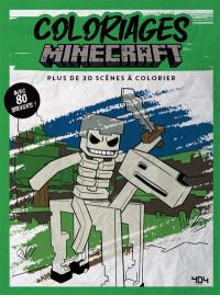 Coloriages Minecraft : Plus de 30 scènes à colorier, avec 80 stickers !