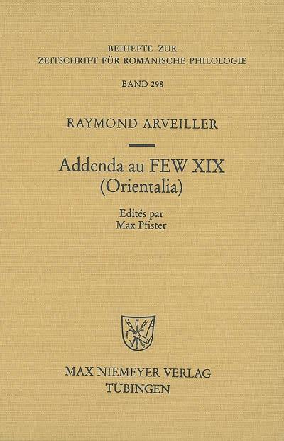 Addenda au FEW XIX (Orientalia)