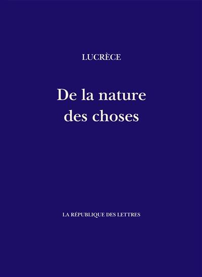 De la nature des choses