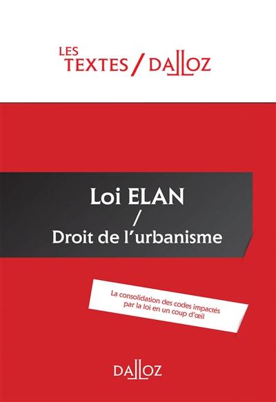 Loi Elan, droit de l'urbanisme