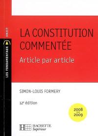 La Constitution commentée article par article : 2008-2009