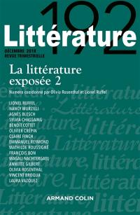 Littérature, n° 192. La littérature exposée (2)