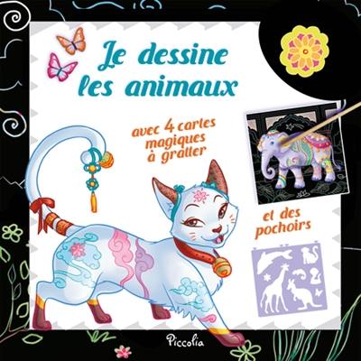 Je dessine les animaux, chat : avec cartes magiques