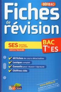 SES spécifique et spécialité, bac terminale ES : fiches de révision : nouveau programme