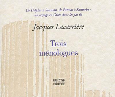 Trois ménologues