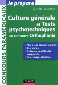 Culture générale et tests psychotechniques au concours orthophonie