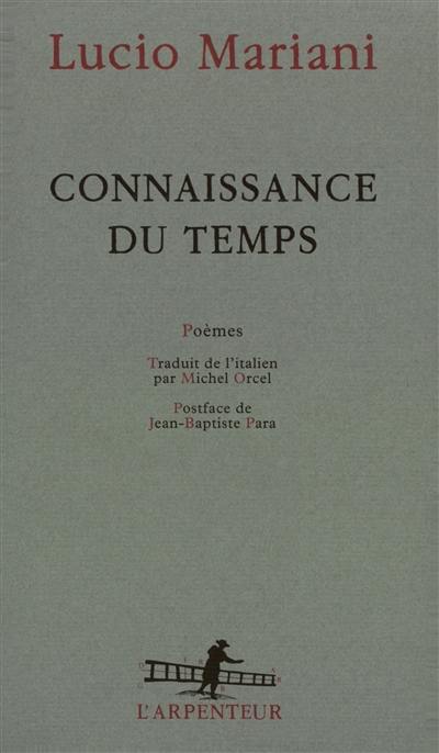 Connaissance du temps : poèmes