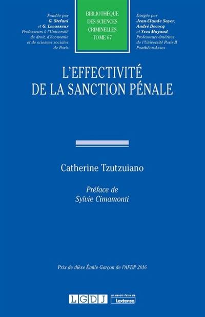 L'effectivité de la sanction pénale