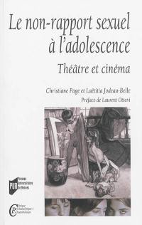 Le non-rapport sexuel à l'adolescence : théâtre et cinéma