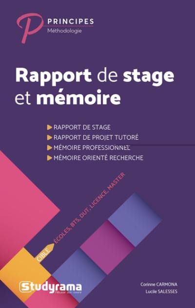 Rapport de stage et mémoire : écoles, BTS, DUT, licence, master