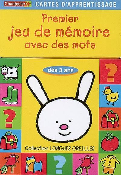 Premier jeu de mémoire avec des mots, dès 3 ans